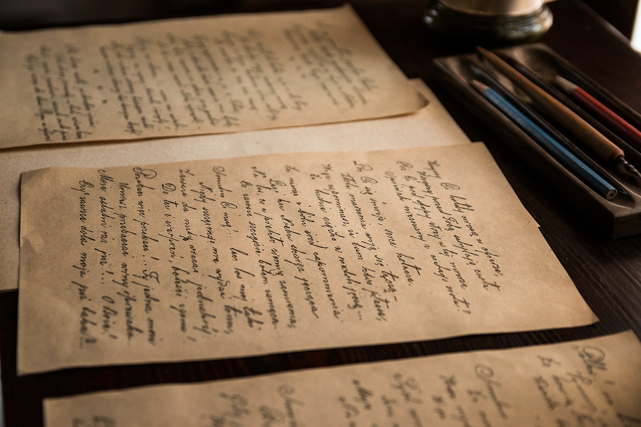 Old letters, hand written