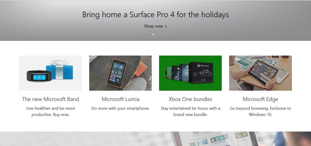 Storytelling on Microsoft's home page